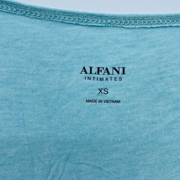 Alfani Womens Size XS Scoop Neck Ultra-Soft Maxi Tank Nightgown in Aqua Reef $55 - Picture 8 of 9